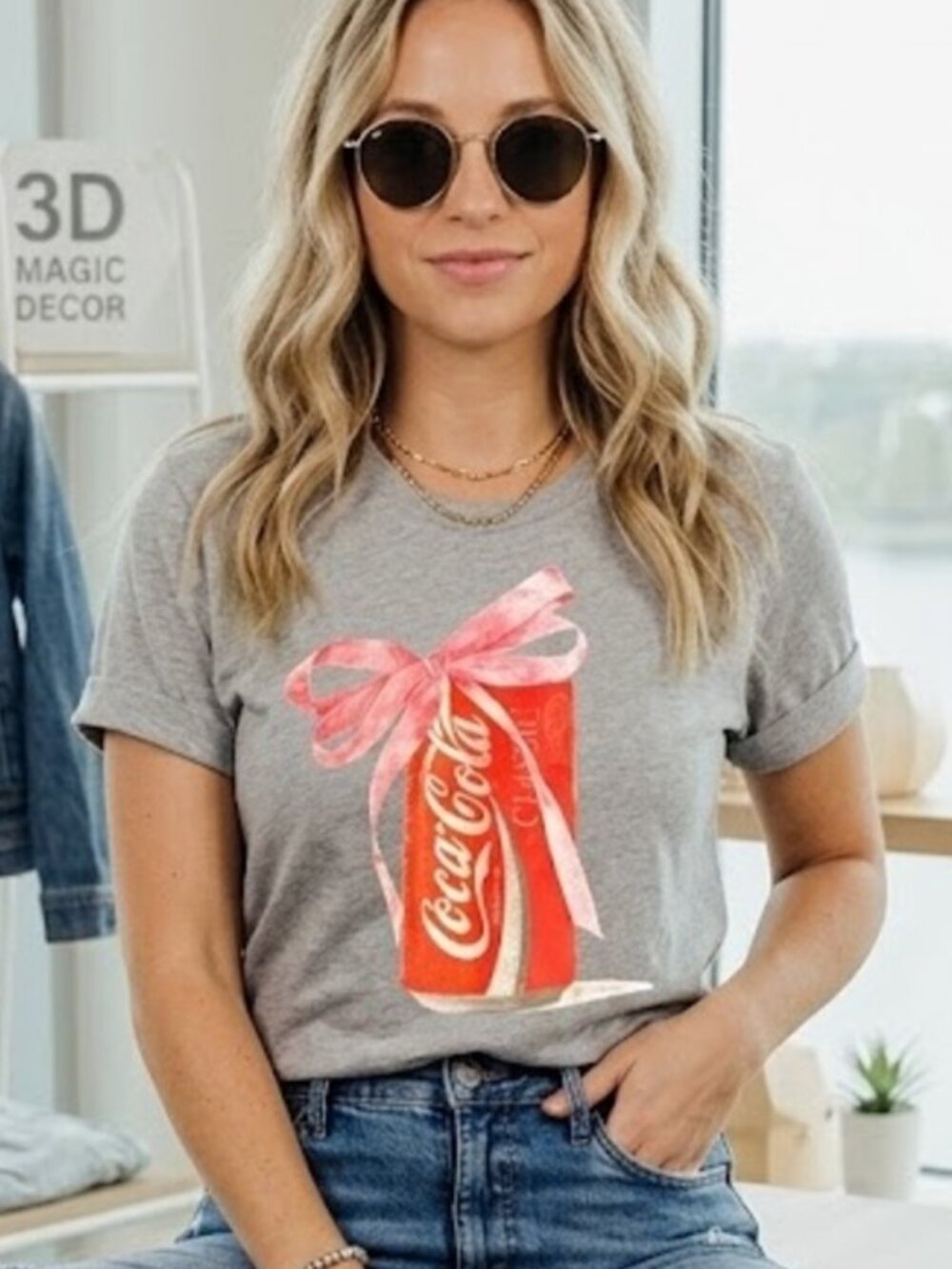 Coca Cola Classic Graphic T Shirt Vintage Style Women's XXS Heather Grey Tee NWT